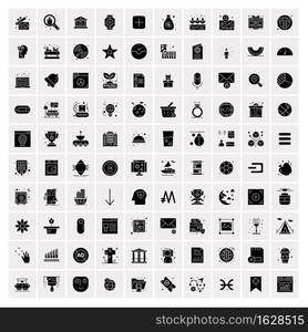 100 Solid Business Icons for web and Print Material