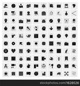 100 Solid Business Icons for web and Print Material