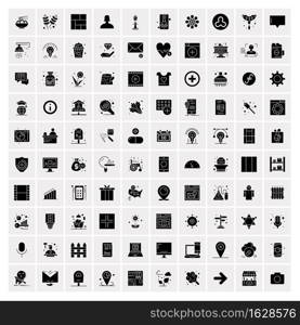 100 Solid Business Icons for web and Print Material