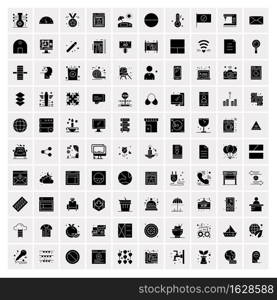 100 Solid Business Icons for web and Print Material