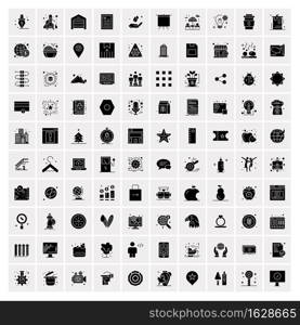 100 Solid Business Icons for web and Print Material