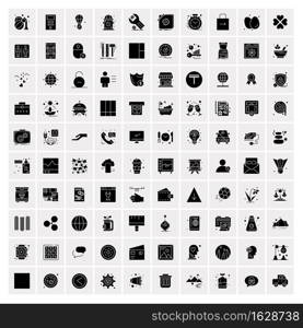 100 Solid Business Icons for web and Print Material