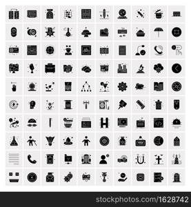 100 Solid Business Icons for web and Print Material