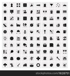 100 Solid Business Icons for web and Print Material