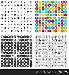 100 sports activities icons set vector in 4 variant for any web design isolated on white. 100 sports activities icons set vector variant