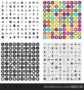 100 sports exhibition icons set vector in 4 variant for any web design isolated on white. 100 sports exhibition icons set vector variant