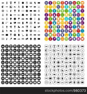 100 stadium icons set vector in 4 variant for any web design isolated on white. 100 stadium icons set vector variant