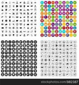 100 support center icons set vector in 4 variant for any web design isolated on white. 100 support icons set vector variant