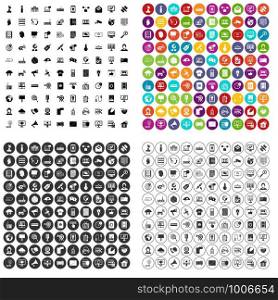 100 telecommunication icons set vector in 4 variant for any web design isolated on white. 100 telecommunication icons set vector variant