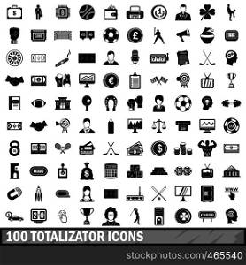 100 totalizator icons set in simple style for any design vector illustration. 100 totalizator icons set, simple style