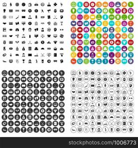 100 totalizator icons set vector in 4 variant for any web design isolated on white. 100 totalizator icons set vector variant