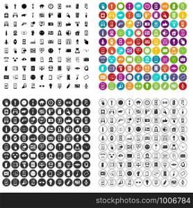 100 touch screen icons set vector in 4 variant for any web design isolated on white. 100 touch screen icons set vector variant