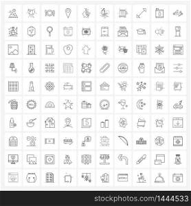 100 Universal Icons Pixel Perfect Symbols of Christmas balls, locate, kids, gps, dinner Vector Illustration
