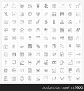 100 Universal Line Icon Pixel Perfect Symbols of search, travel, alcohol, drink, alcohol Vector Illustration