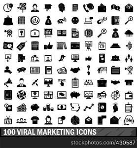 100 viral marketing icons set in simple style for any design vector illustration. 100 viral marketing icons set, simple style