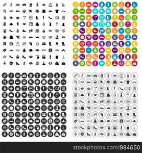 100 woman shopping icons set vector in 4 variant for any web design isolated on white. 100 woman shopping icons set vector variant