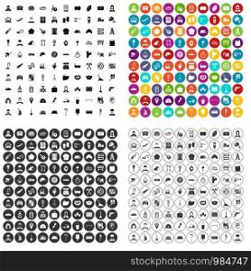 100 working professions icons set vector in 4 variant for any web design isolated on white. 100 working professions icons set vector variant
