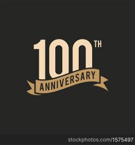 100 Years Anniversary Celebration Icon Vector Logo Design Template