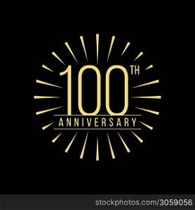 100 Years Anniversary Celebration Vector Logo Design Template