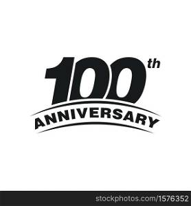 100th Years Anniversary Celebration Icon Vector Logo Design Template
