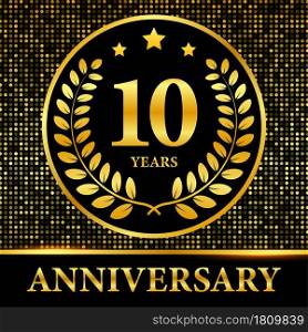 10th Anniversary celebration. Celebration 20th anniversary event party template. Vector stock illustration. 10th Anniversary celebration. Celebration 20th anniversary event party template. Vector stock illustration.