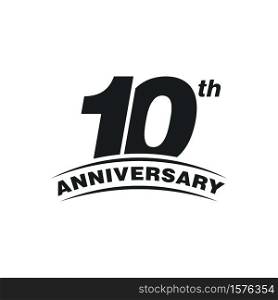 10th Years Anniversary Celebration Icon Vector Logo Design Template