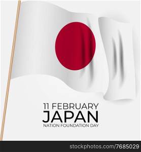 11 february Japan nation foundation day background Template design for card, banner, poster or flyer. Vector Illustration. 11 february Japan nation foundation day background Template design for card, banner, poster or flyer. Vector Illustration EPS10