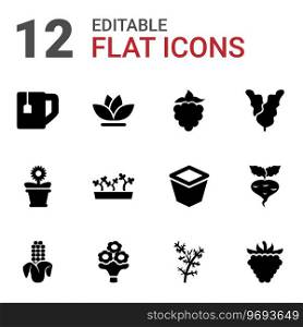 12 leaf icons Royalty Free Vector Image