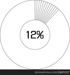 12 % pie chart percentage infographic round pie chart percentage