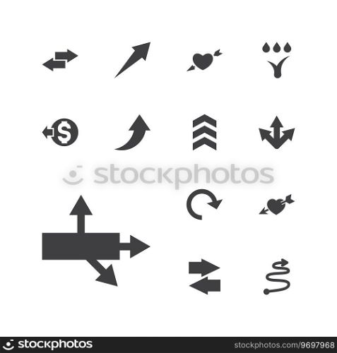 13 arrows icons Royalty Free Vector Image