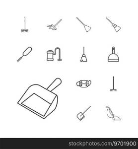 13 dust icons Royalty Free Vector Image