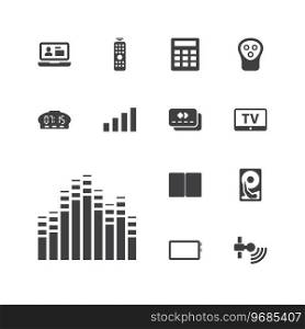 13 electronic icons Royalty Free Vector Image