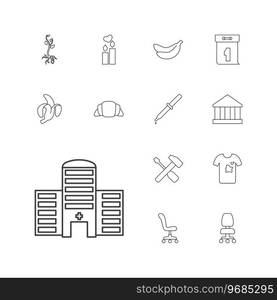 13 nobody icons Royalty Free Vector Image