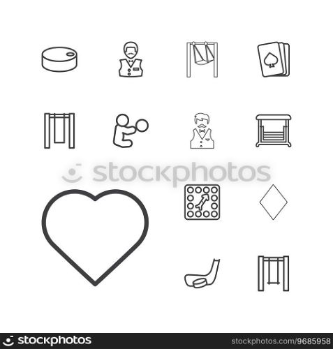 13 playing icons Royalty Free Vector Image