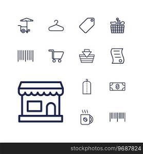 13 shop icons Royalty Free Vector Image