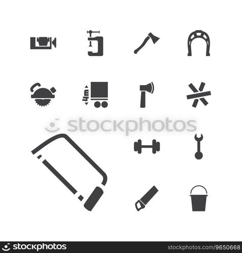 13 steel icons Royalty Free Vector Image