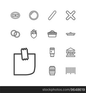 13 sticker icons Royalty Free Vector Image
