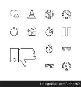 13 stop icons Royalty Free Vector Image