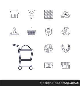 13 store icons Royalty Free Vector Image