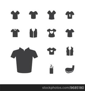 13 tee icons Royalty Free Vector Image