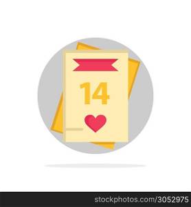 14Feb, Valentinea??s Day, Valentine, Love, Card Abstract Circle Background Flat color Icon