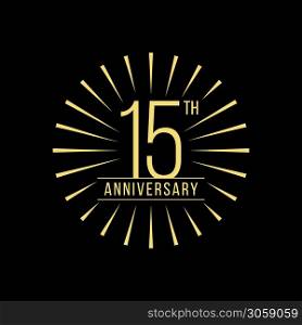 15 Years Anniversary Celebration Vector Logo Design Template