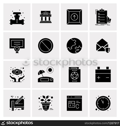 16 Business Universal Icons Vector. Creative Icon Illustration to use in web and Mobile Related project.