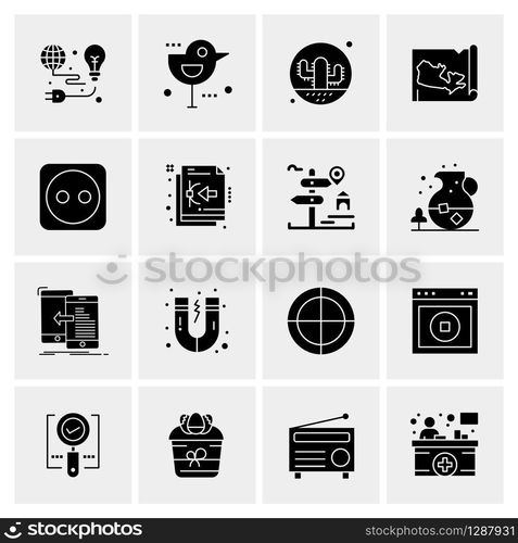 16 Business Universal Icons Vector. Creative Icon Illustration to use in web and Mobile Related project.