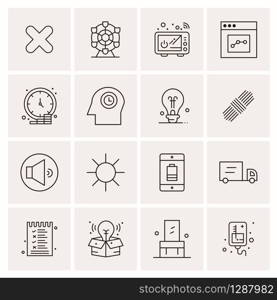 16 Business Universal Icons Vector. Creative Icon Illustration to use in web and Mobile Related project.