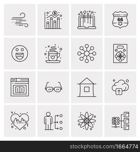 16 Business Universal Icons Vector. Creative Icon Illustration to use in web and Mobile Related project.