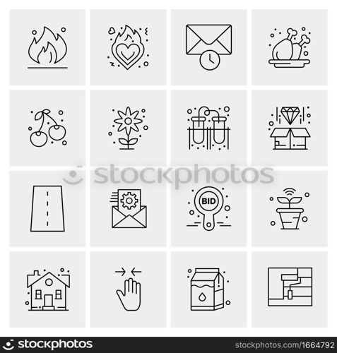 16 Business Universal Icons Vector. Creative Icon Illustration to use in web and Mobile Related project.