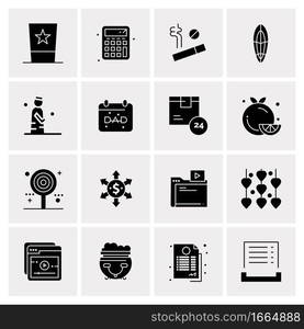 16 Business Universal Icons Vector. Creative Icon Illustration to use in web and Mobile Related project.