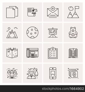 16 Business Universal Icons Vector. Creative Icon Illustration to use in web and Mobile Related project.