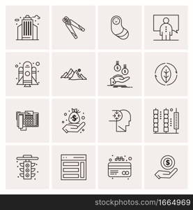 16 Business Universal Icons Vector. Creative Icon Illustration to use in web and Mobile Related project.